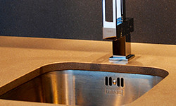 afbeelding van een keukenblad bestaande uit composiet materiaal of composietsteen